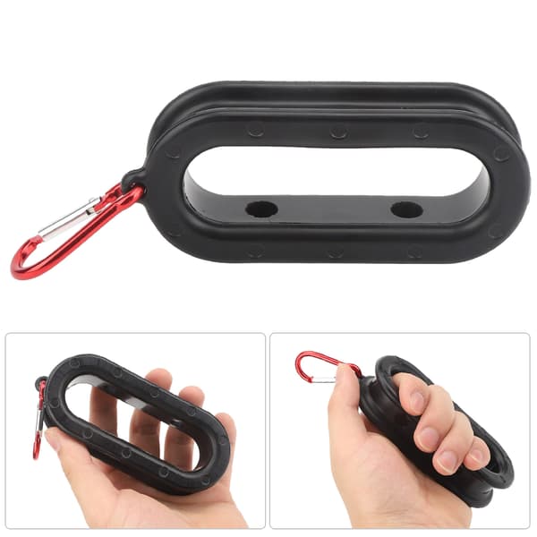 Rubber/Aluminum Alloy Black Red Button Bottom Hanging Fishing Cable Puller Tool Accessory