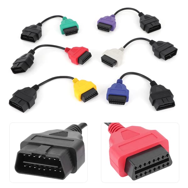 Auto OBD2 Connector Diagnostisk Adapterkabel - 6 farger, DC 12V - Passer Chrysler
