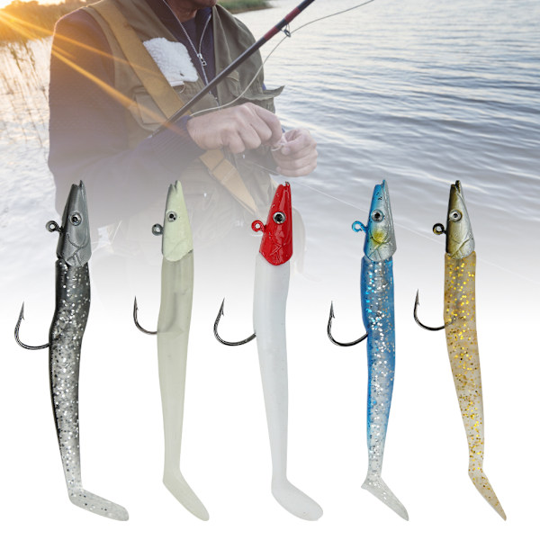 Heads Krok Myk Simulerings Lokkebete Sett Fiskeutstyr Fem Farger 12,5cm