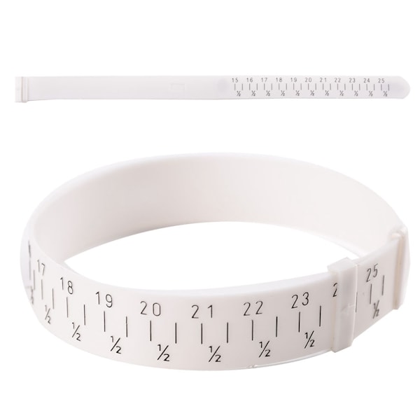 Plastarmband Armband Gauge Sizer Smycken Mät handledsstorlek Verktyg 15-25cm