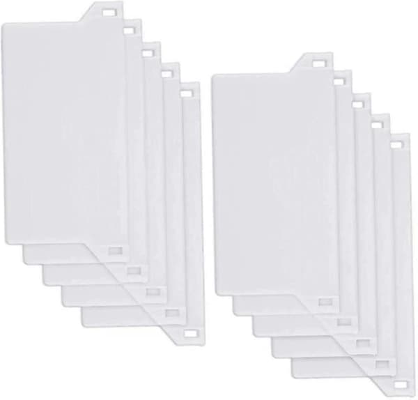 Reservedele til bundvægte til lodret persienne, 14x12,5x5 cm, 10 stk, til 127 mm lameller