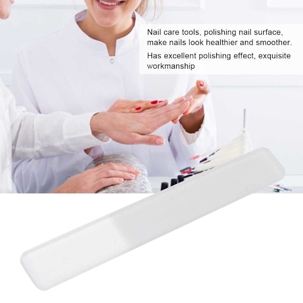 Professionell Nanoglas Nagelfil Nagelbuffert Slipning Buffning Polerremsa ManikyrverktygQuadrangle Nagelfil