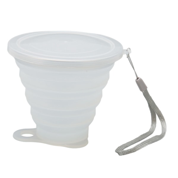 Hopfällbar Vattenkopp 270ml Livsmedelsgodkänd Silikon Transparent Flexibel Vikbar Campingkopp för Resor Kontor Utomhus