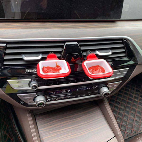 2 kpl Auton Ketchup-Dip Clip Set Mini Ketchup Dip Kupit Autolle