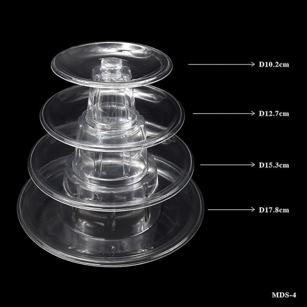 6-lags Macaron Display Stand Wedding Dessert Tower Kageemballage 10-lags Multifunktionel Display Stand MDS 4