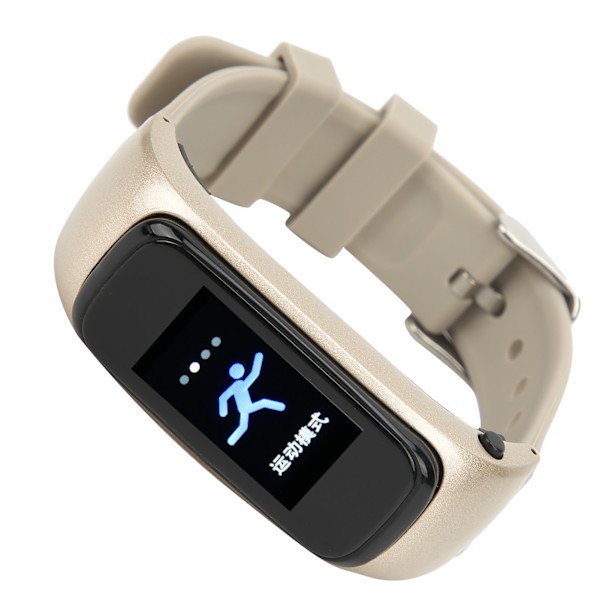2 in 1 langattomat Bluetooth-kuulokkeet Rannekoru Älykello Urheilumonitori Rannekoru FitnessGolden