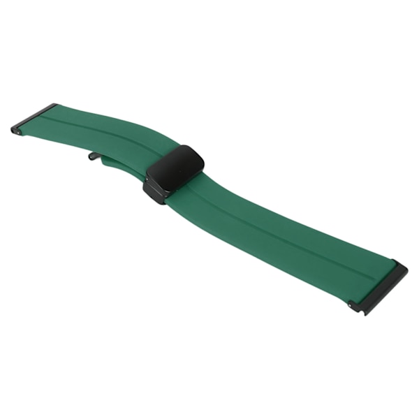 Silikonband med snabbkoppling för sportklockor med 24 mm magnetiskt vikbart spänne Passar för Suunto 7 9 D5i OD Green