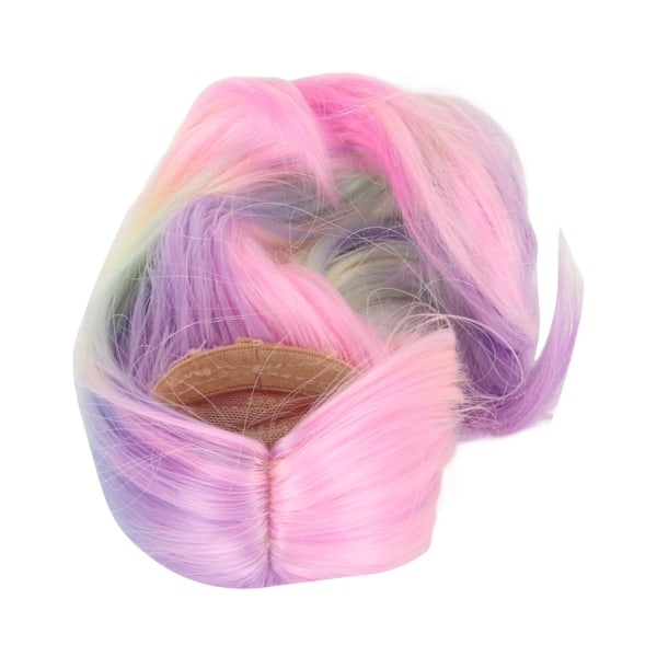 1/6 Ledad Dockperuk med Kulled, Simulerad Hårbotten, Mjuk Högtemperatur Silke, Ersättningsperuk för Docka, Hårperuk för 15,5‑17cm Huvudomkrets, Iridescens