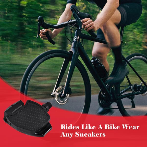 Pedalplade omdanner klikpedaler til flade pedaler Nem installation Universal pasform Klikpedaler[LD] SPD