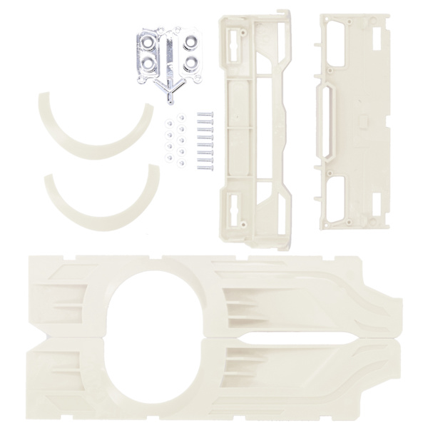 RC Wide Body Stort omgivande skydd Plastmodifieringssatser Passar för WPL D12 RC TruckWhite