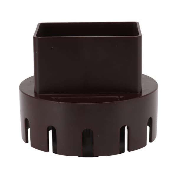 Downspout Adapter Plastic Drain Adapter Downspout Converter Replacement Connection with Screws Brown L 3x4in