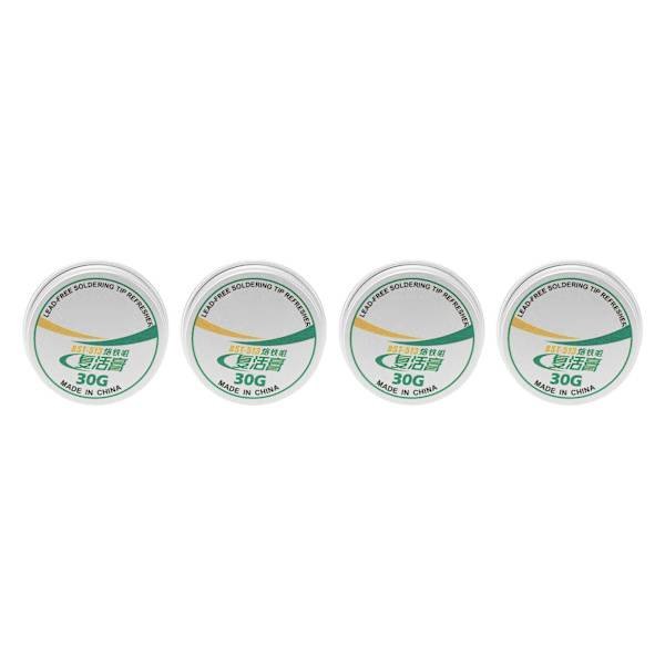 4 stk Loddespidsoplivende Renpasta Tinpulver Resurrection Pasta til Oxidloddejernhoved 30g