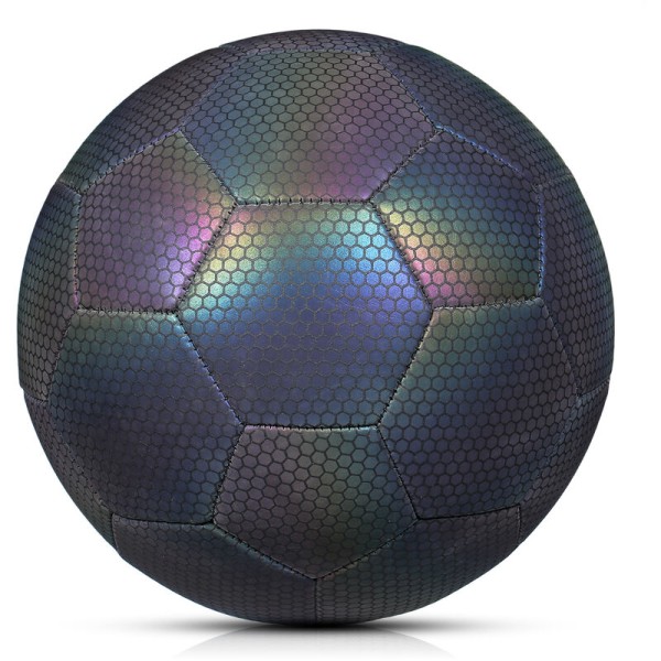 Maskinsydd reflekterande självlysande fotboll tömd billboll, nr 4 tredje generationens hexagonboll