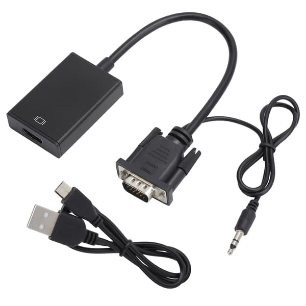 Signalomformer Analog til Digital Konvertering med Audio Strømforsyning HD Kabeladapter E305Sort