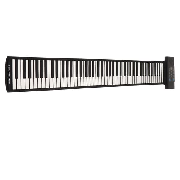 Roll Up Piano 88 Keys Bluetooth MIDI Function Touch Sensitive Portable Electric Roll Up Piano for Beginners 100-240V EU Plug