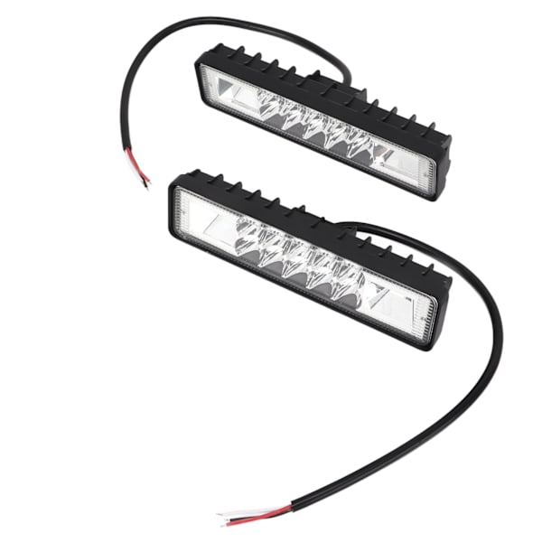 2 st LED-arbetsljus för bil, aluminiumlegering, LED-ljusramp för terrängfordon, lastbil, traktor, båt, 12‑85V, 48W