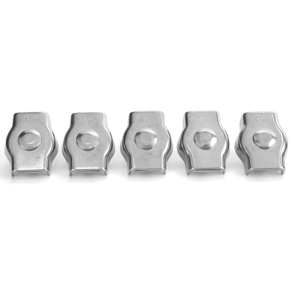 5 st. Repklämma Simplex Rostfritt Stål Marin Maskinvara Fixering för Skogsbruk 10mm/0.39in