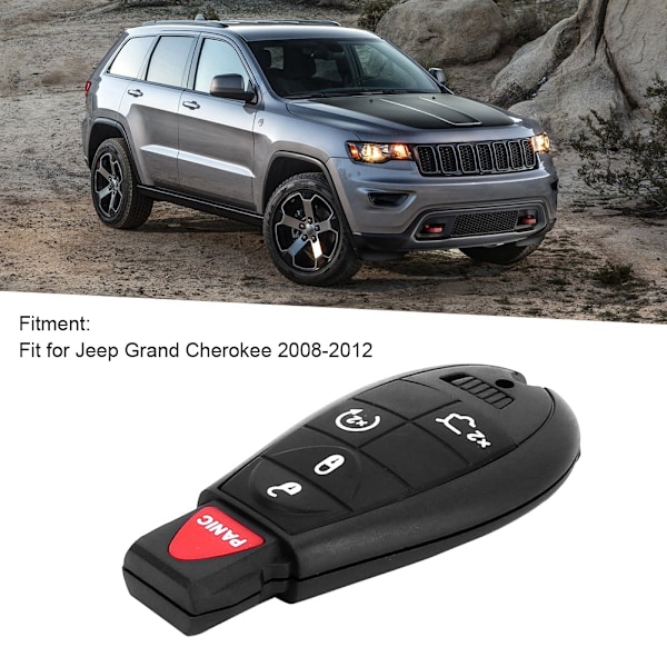 Bilnøgle med 4 knapper 433MHZ M3N5WY783X Passer til Jeep 2008-2012
