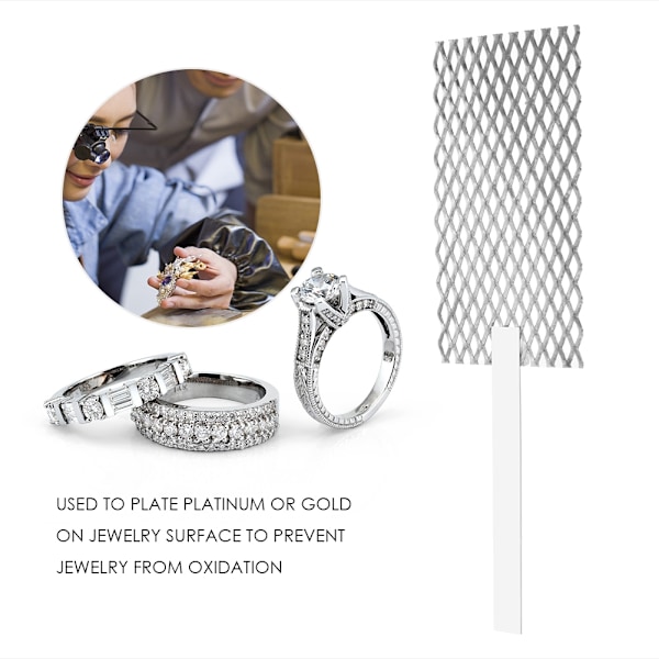Platinerad titananod Rhodium Smycken Plater Tool Mesh med handtag