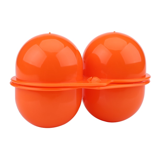 Plast 2st äggbärare förvaringsbox behållare för utomhus picknick camping användning (orange)