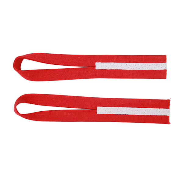 2st Lyftande handledsremmar Canvas Anti-Slip Förbättra Styrkan Sårform Viktlyftsremmar Röda