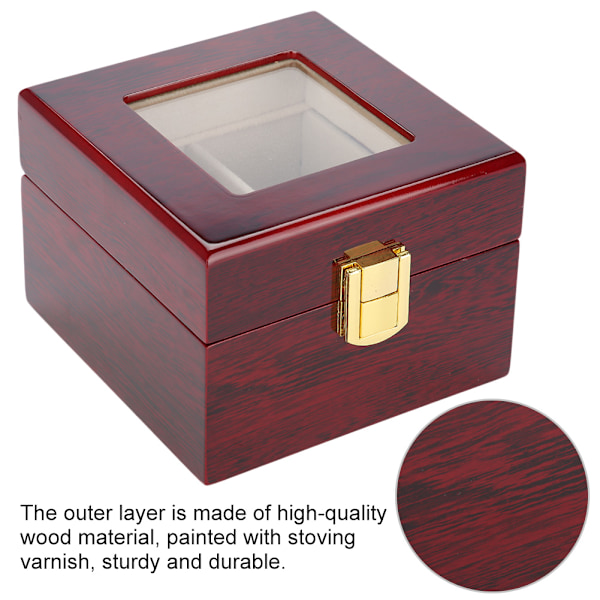 2 Grids Trä Watch Holder Armbandsur Display Case Smycken Present förvaringsbox Organizer