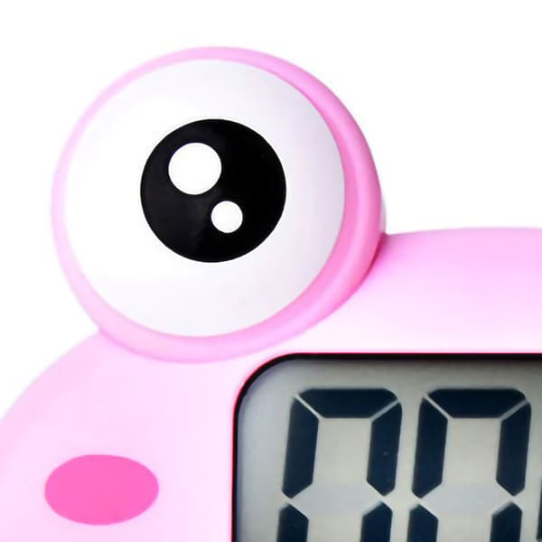 Dyr Timer Student Magnetisk Digital 100 Minutter Timing Countdown Timer med batteri til køkken Prinsesse Pink Frø