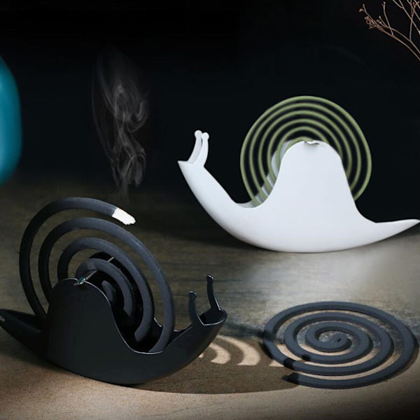 Metall Myggspiralholder Snegledesign Brannsikker Myggspiralholder Hjemmebord Skrivebordsdekorasjoner for utendørs bruk innendørs