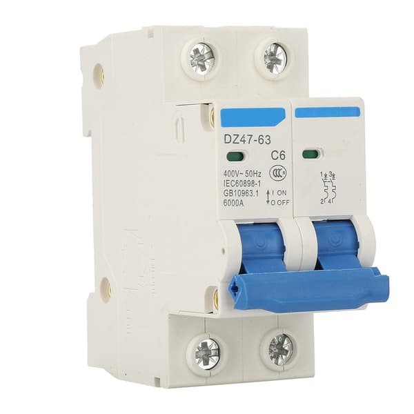 DZ47-63 2 P Mini Strømbryter Utkoblingsbryter 400VAC (6A)
