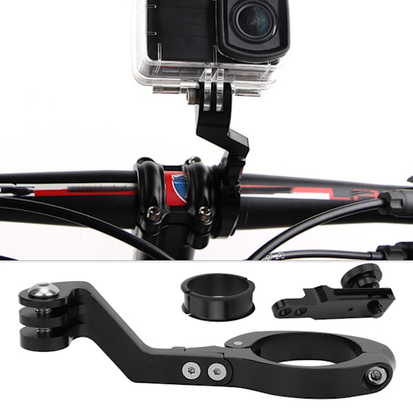 Cykelstyreholder i aluminiumlegering til Gopro / Xiaoyi Sportskamera sort