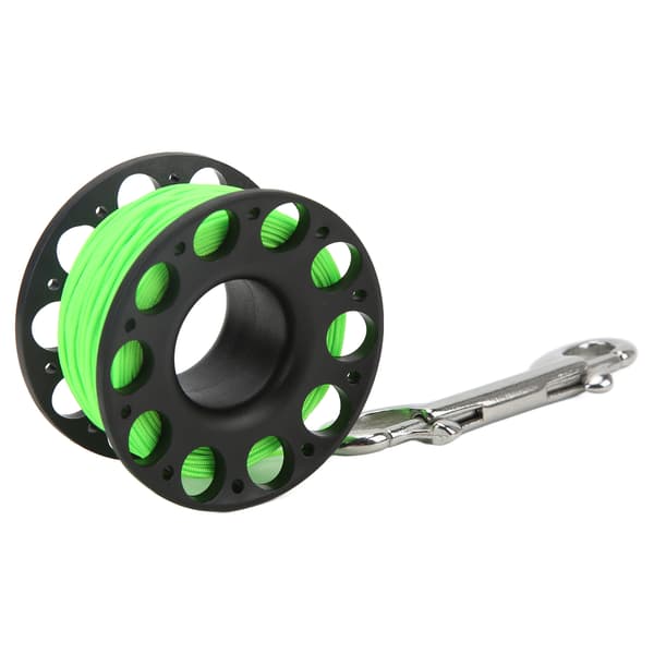 Diving Reel High-Density Plastic Portable Belt High Strength User-Friendly Design Diving Equipment Black