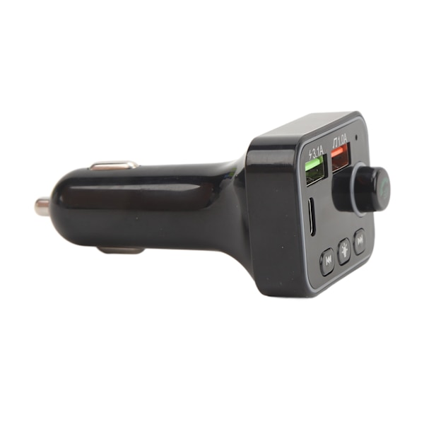 Bluetooth FM-lähetin PDF4 langaton auton sovitin kaksois-USB-latauksella MP3-soitin Handsfree-puhelut 7 värillinen taustavalo