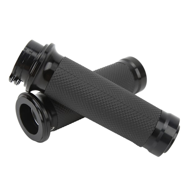 1 par 25 mm motorcykelstyre sort Komfortabelt greb Anodiseret universal rustfrit til motorcykler