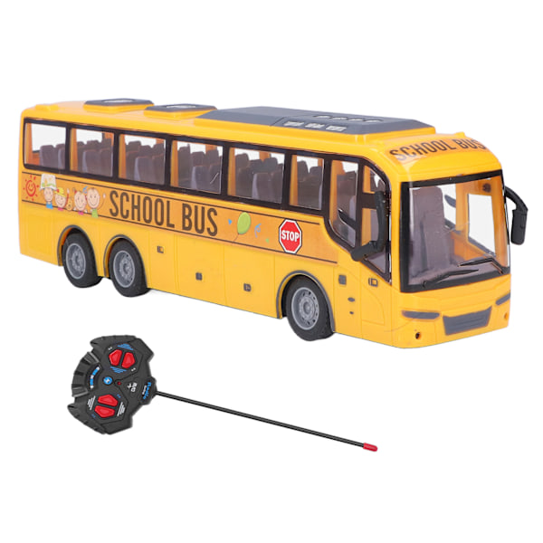 Fjernstyret Bus Børn Simuleret LED-lys RC Skolebus Elektronisk Køretøjslegetøj Fødselsdagsgave