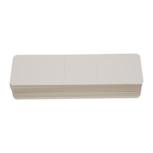 50 stk Kraft Bokmerke Ermer DIY Håndverk 15x4,5cm Bokmerkeholder Penne Ermer for Utstilling Smykker Hekling Hvit