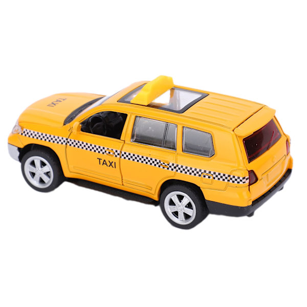 1:32 Lekebil Legering Taxi Modell Simulering Lyd Lys Kabin Modell Trekk Tilbake Barn Gaver #1
