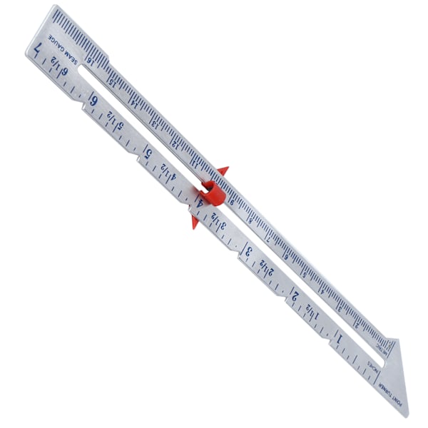 Quiltlinjal Sömsmån Spetsig Kant Sömnad Mätning DIY Verktyg för Positionering Mängd Knapp Marginal Parallell Linje Silver