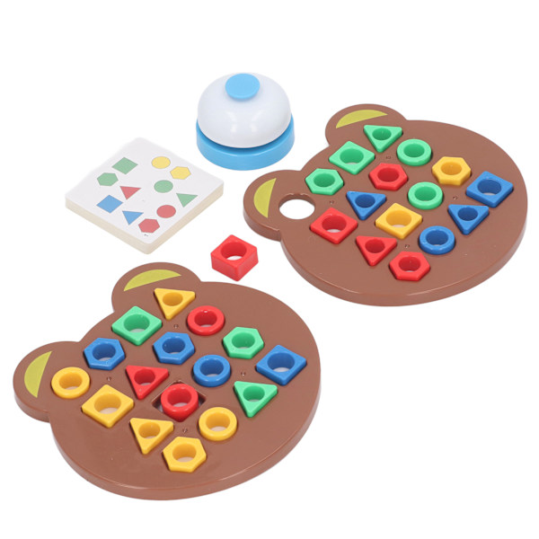 2PCS Geometry Pusselbrädor Geometrisk form Snabbmatchningsspel Barn Sensorisk pedagogisk leksak för 2 spelare