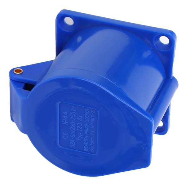 Industrial Power Socket 3-Pin 1-Phase Explosion-Proof Concealed Installation 32A 220-250V