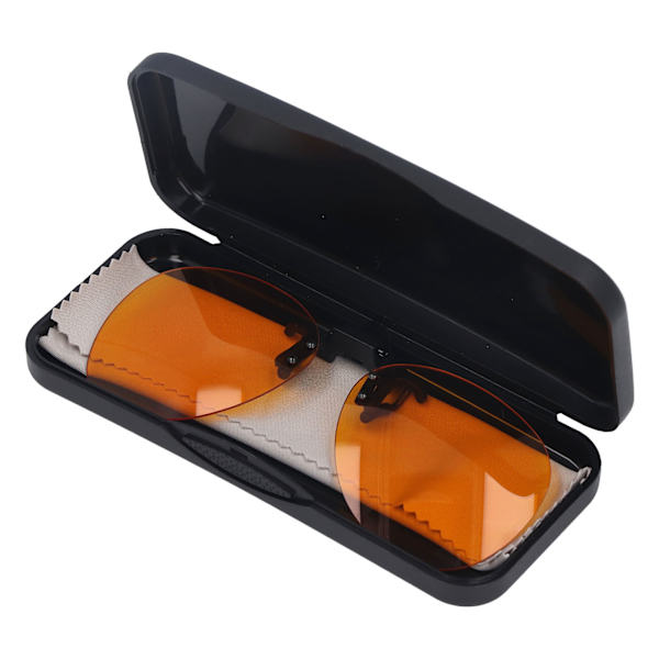 Clip On Glasögon Effektivt blått ljus blockerar 180 grader vertikalt Flip Portable Orange Glasögon Cliplins för dator rund