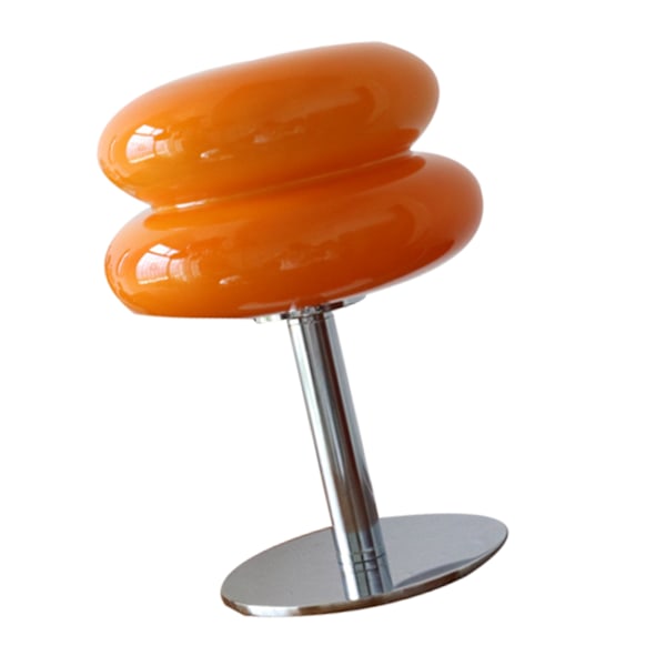 Eggkake nattlampe for jenter Energieffektivt mykt lys Søt glass nattlampe USB nattlampe for sovesal USB trykknappsbryter oransje