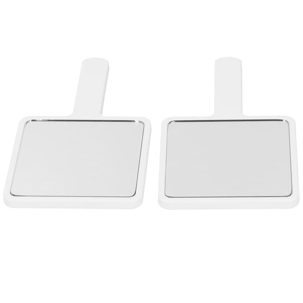 2st Handheld Makeup Mirror Portable Square Makeup Mirror Compact Beauty Cosmetic Tool White