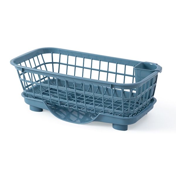 Oppvaskstativ Rask drenering Avtakbar bunn Dreneringsbrett Design Sterk plast Oppvaskstativ for spisepinner Spisepinner Blå