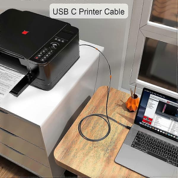 USB B till USB C skrivarkabel 1,8 m, CableCreation USB C till USB B skrivarkabel