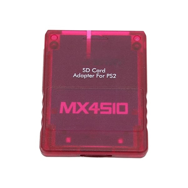 MX4SIO SIO2SD minneskortadapter Handgjord stabil ersättningsminneskortläsare för PS2 Transparent Red