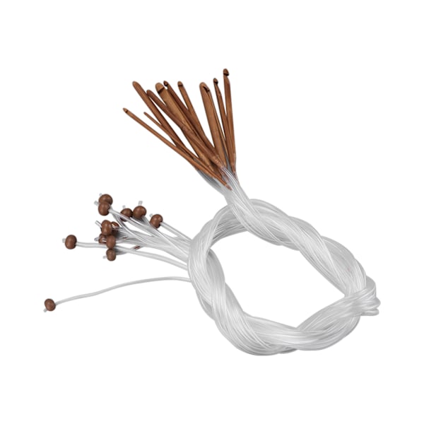 12 st Virknålar 1,2 Meter Tunisiska Karboniserade Tub Bambu Sticknålar Set för Mattvävning