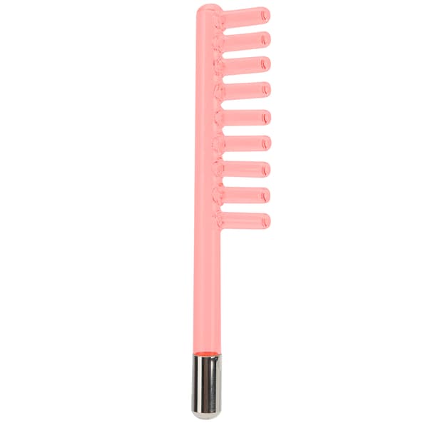 High Frequency Electrotherapy Instrument Dandruff Removal Glass Comb Shaped Probe Red Light