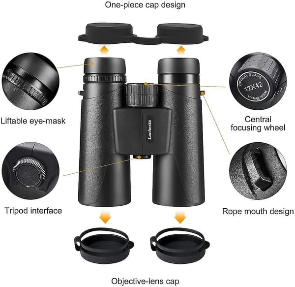 12x42 High-Performance Binoculars Compact For Adults Bird Watching, Upworld Hd