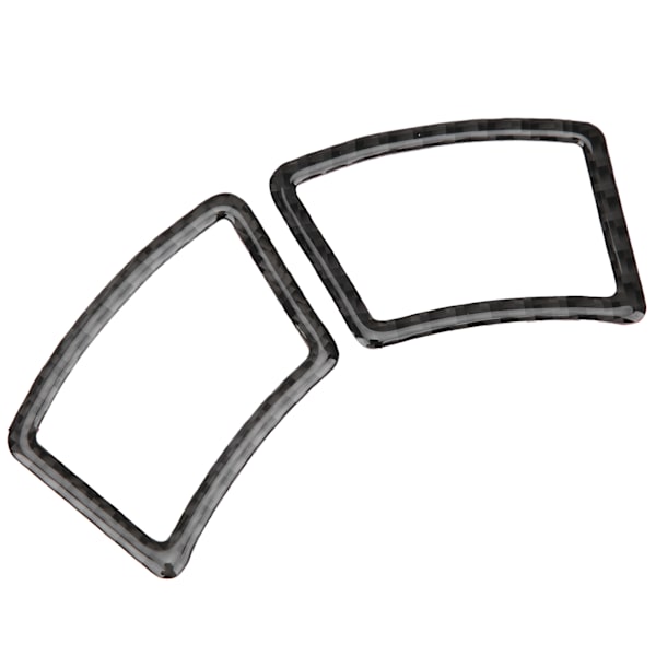 2 st Instrumentbräda Luftventil Trim Mjuk Kolfiberram Passar för 5-serie E60/E61 2004-2010