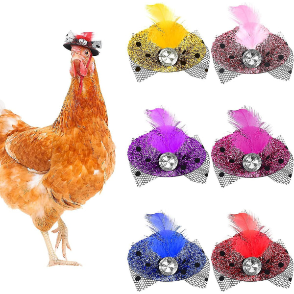 Pieces Chicken Hats For Hens Tiny Pets Funny Chicken Accessories Fea